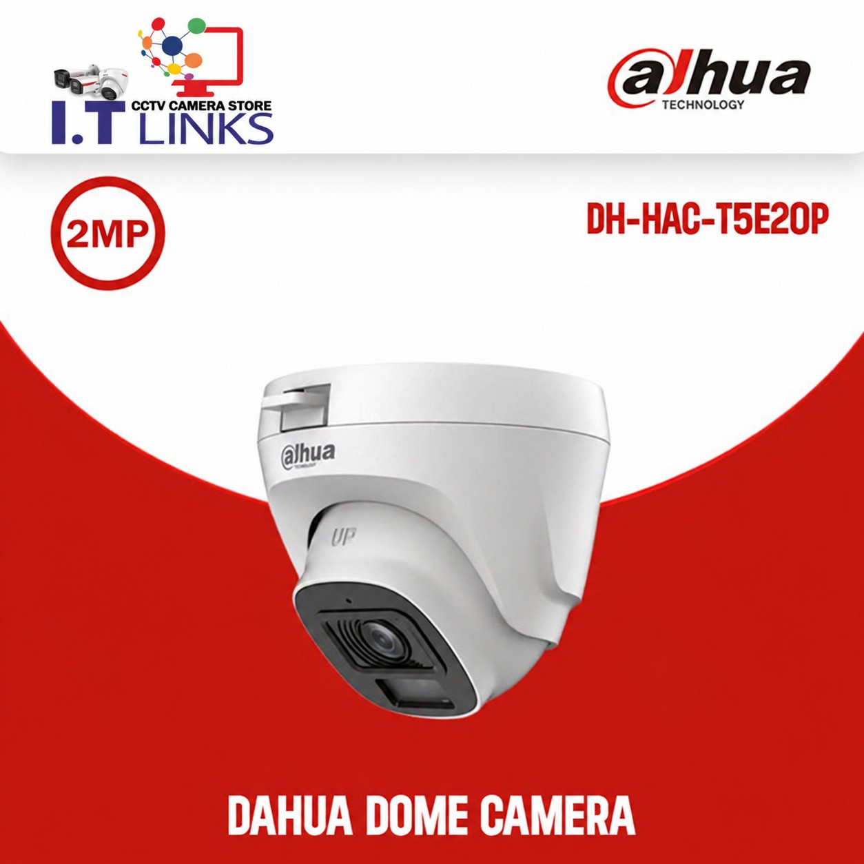 Dahua 2MP IR Turret Camera - DH-HAC-T5E20P