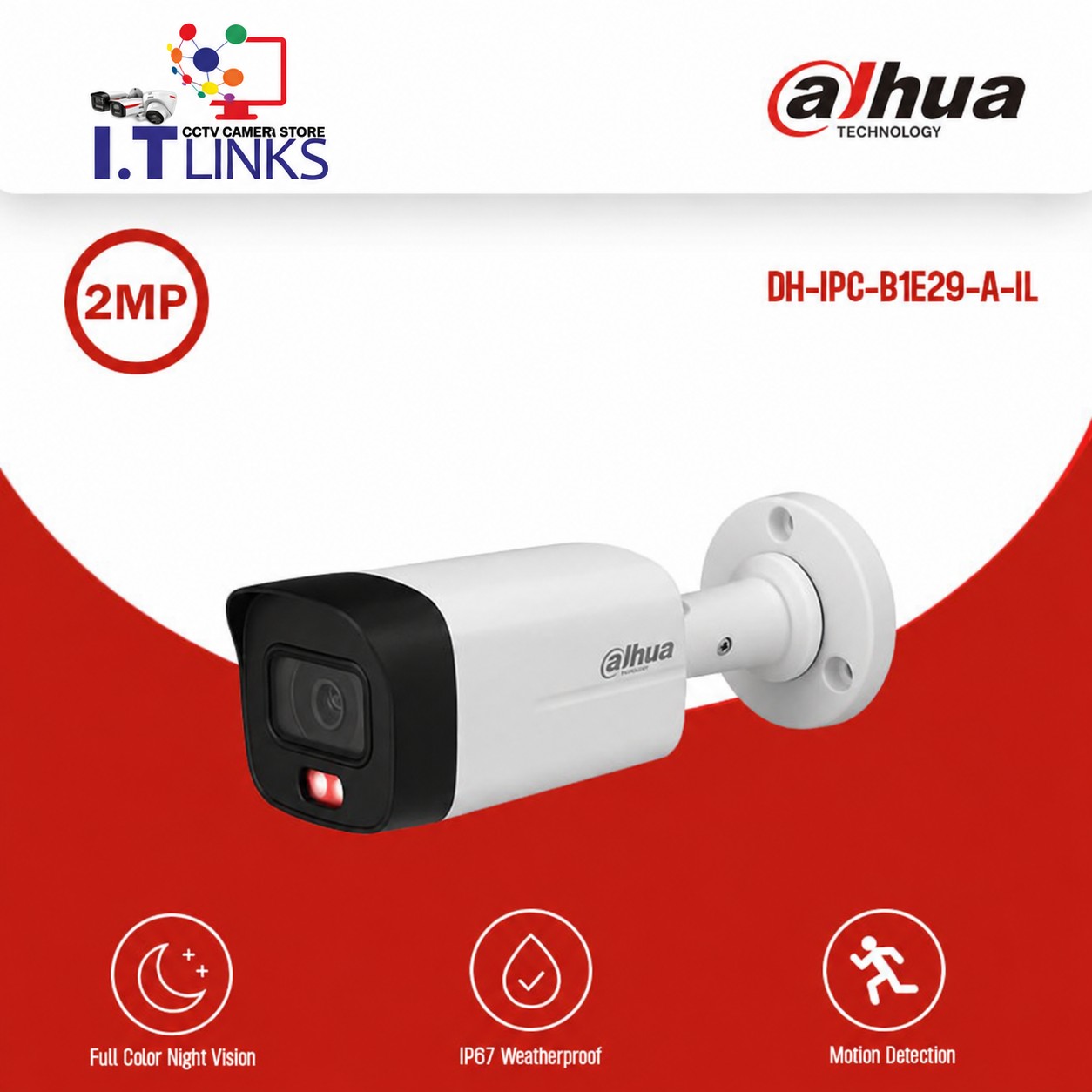 Dahua 2MP IP Bullet Camera - DH-IPC-B1E29-A-IL