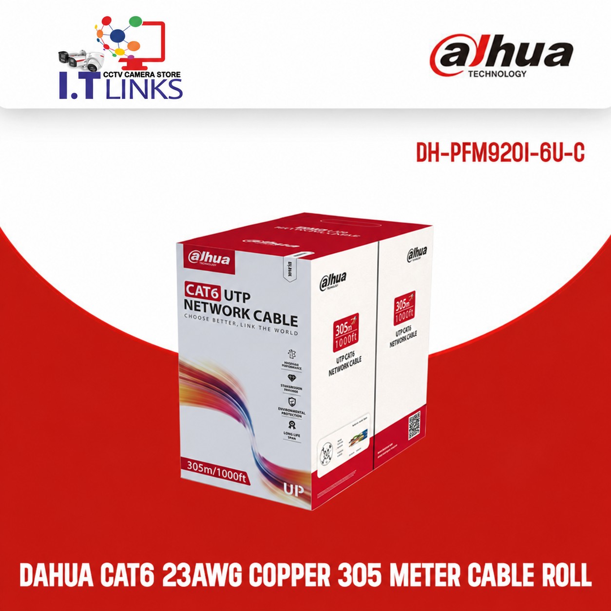 Dahua CAT6 Copper Cable - DH-PFM920I-6U-C
